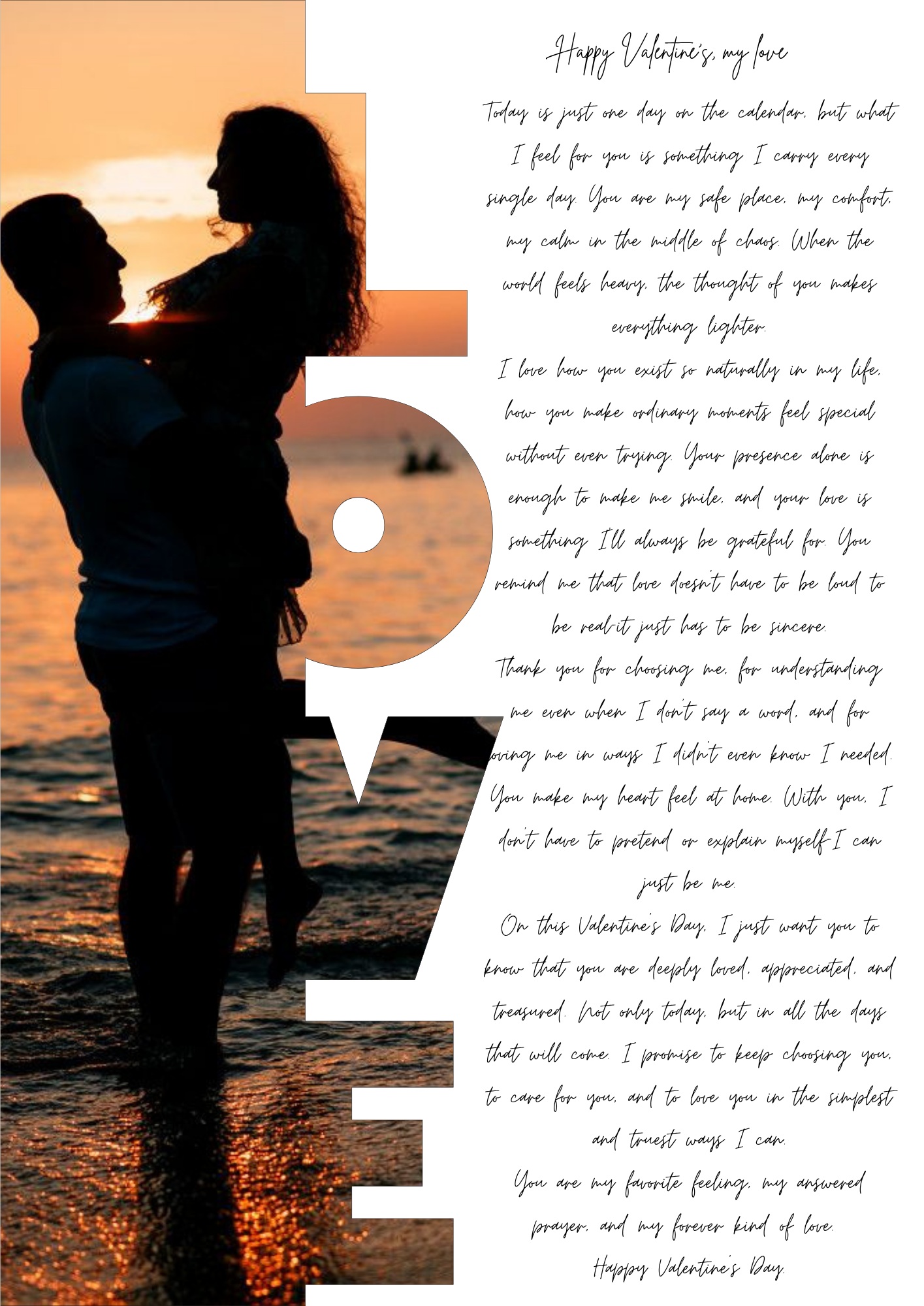 LOVE Photo Collage Print (Custom )