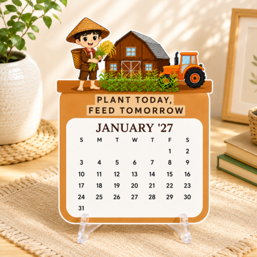 2027Cute farming-themed calendar