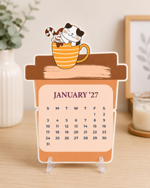 2027 Lovely Cute Desk Calendar